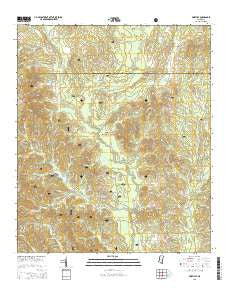 Pineville Mississippi Current topographic map, 1:24000 scale, 7.5 X 7.5 Minute, Year 2015