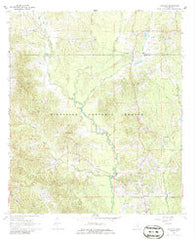 Pineville Mississippi Historical topographic map, 1:24000 scale, 7.5 X 7.5 Minute, Year 1968