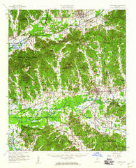 Pittsboro Mississippi Historical topographic map, 1:62500 scale, 15 X 15 Minute, Year 1954