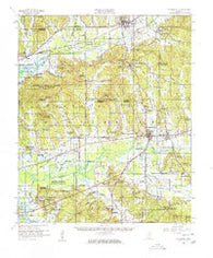 Pittsboro Mississippi Historical topographic map, 1:62500 scale, 15 X 15 Minute, Year 1954