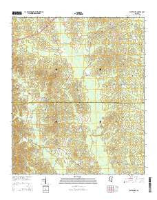 Plattsburg Mississippi Current topographic map, 1:24000 scale, 7.5 X 7.5 Minute, Year 2015