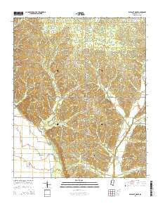 Pleasant Grove Mississippi Current topographic map, 1:24000 scale, 7.5 X 7.5 Minute, Year 2015
