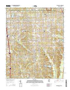 Pleasant Hill Mississippi Current topographic map, 1:24000 scale, 7.5 X 7.5 Minute, Year 2015