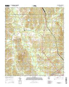 Pocahontas Mississippi Current topographic map, 1:24000 scale, 7.5 X 7.5 Minute, Year 2015