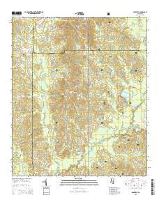 Polkville Mississippi Current topographic map, 1:24000 scale, 7.5 X 7.5 Minute, Year 2015
