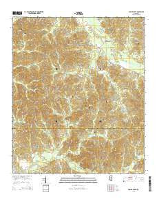 Poplar Creek Mississippi Current topographic map, 1:24000 scale, 7.5 X 7.5 Minute, Year 2015