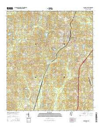 Poplarville Mississippi Current topographic map, 1:24000 scale, 7.5 X 7.5 Minute, Year 2015