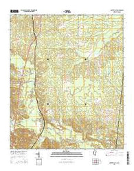 Porterville Mississippi Current topographic map, 1:24000 scale, 7.5 X 7.5 Minute, Year 2015