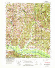 Potts Camp Mississippi Historical topographic map, 1:62500 scale, 15 X 15 Minute, Year 1944