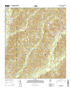 Prentiss West Mississippi Current topographic map, 1:24000 scale, 7.5 X 7.5 Minute, Year 2015