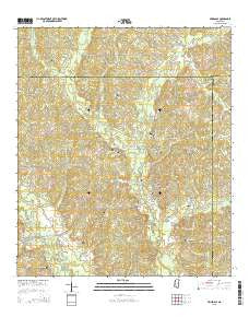 Pricedale Mississippi Current topographic map, 1:24000 scale, 7.5 X 7.5 Minute, Year 2015