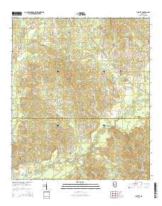 Puckett Mississippi Current topographic map, 1:24000 scale, 7.5 X 7.5 Minute, Year 2015
