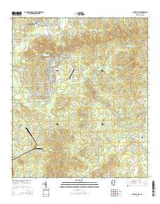 Puckett NW Mississippi Current topographic map, 1:24000 scale, 7.5 X 7.5 Minute, Year 2015