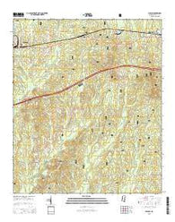 Pulaski Mississippi Current topographic map, 1:24000 scale, 7.5 X 7.5 Minute, Year 2015