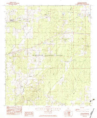 Pulaski Mississippi Historical topographic map, 1:24000 scale, 7.5 X 7.5 Minute, Year 1982