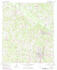 Purvis Mississippi Historical topographic map, 1:24000 scale, 7.5 X 7.5 Minute, Year 1964