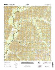 Queens Hill Lake Mississippi Current topographic map, 1:24000 scale, 7.5 X 7.5 Minute, Year 2015