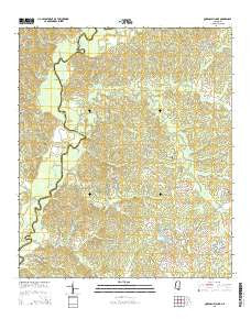 Queens Hill Lake Mississippi Current topographic map, 1:24000 scale, 7.5 X 7.5 Minute, Year 2015