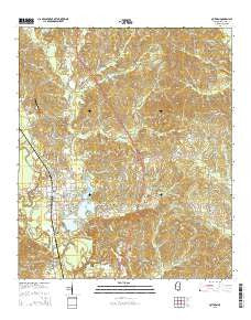 Quitman Mississippi Current topographic map, 1:24000 scale, 7.5 X 7.5 Minute, Year 2015