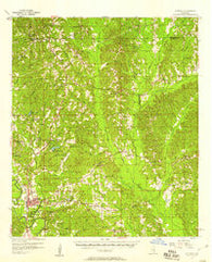 Quitman Mississippi Historical topographic map, 1:62500 scale, 15 X 15 Minute, Year 1957