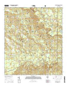 Ramsey Springs Mississippi Current topographic map, 1:24000 scale, 7.5 X 7.5 Minute, Year 2015
