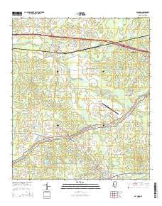 Raymond Mississippi Current topographic map, 1:24000 scale, 7.5 X 7.5 Minute, Year 2015
