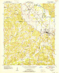 Red Bay Alabama Historical topographic map, 1:24000 scale, 7.5 X 7.5 Minute, Year 1951