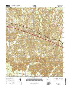 Red Banks Mississippi Current topographic map, 1:24000 scale, 7.5 X 7.5 Minute, Year 2015