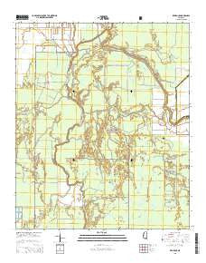 Red Rock Mississippi Current topographic map, 1:24000 scale, 7.5 X 7.5 Minute, Year 2015