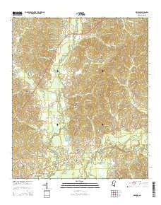 Renfroe Mississippi Current topographic map, 1:24000 scale, 7.5 X 7.5 Minute, Year 2015