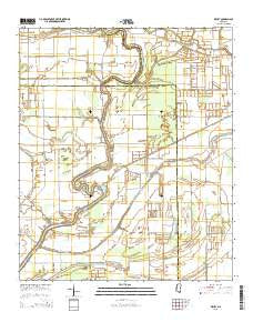 Richey Mississippi Current topographic map, 1:24000 scale, 7.5 X 7.5 Minute, Year 2015