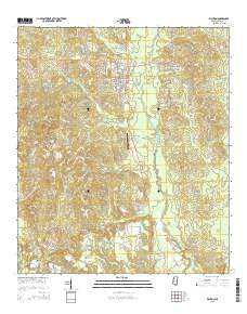Richton Mississippi Current topographic map, 1:24000 scale, 7.5 X 7.5 Minute, Year 2015