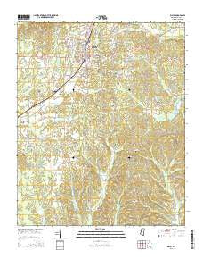 Ripley Mississippi Current topographic map, 1:24000 scale, 7.5 X 7.5 Minute, Year 2015