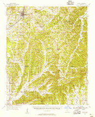 Ripley Mississippi Historical topographic map, 1:62500 scale, 15 X 15 Minute, Year 1955