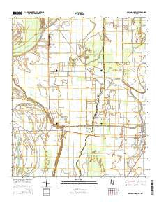 Rolling Fork West Mississippi Current topographic map, 1:24000 scale, 7.5 X 7.5 Minute, Year 2015