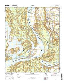 Rosedale Mississippi Current topographic map, 1:24000 scale, 7.5 X 7.5 Minute, Year 2015