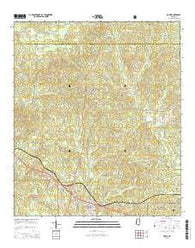 Roxie Mississippi Current topographic map, 1:24000 scale, 7.5 X 7.5 Minute, Year 2015