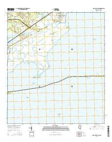 Saint Joe Pass Mississippi Current topographic map, 1:24000 scale, 7.5 X 7.5 Minute, Year 2015