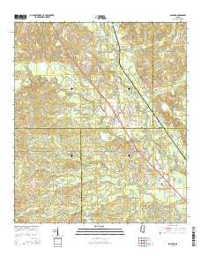 Sanford Mississippi Current topographic map, 1:24000 scale, 7.5 X 7.5 Minute, Year 2015