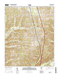 Sardis Mississippi Current topographic map, 1:24000 scale, 7.5 X 7.5 Minute, Year 2015