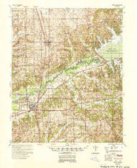 Sardis Mississippi Historical topographic map, 1:62500 scale, 15 X 15 Minute, Year 1953