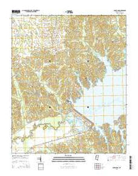 Sardis Dam Mississippi Current topographic map, 1:24000 scale, 7.5 X 7.5 Minute, Year 2015