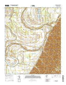 Satartia Mississippi Current topographic map, 1:24000 scale, 7.5 X 7.5 Minute, Year 2015