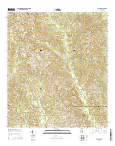 Savannah Mississippi Current topographic map, 1:24000 scale, 7.5 X 7.5 Minute, Year 2015