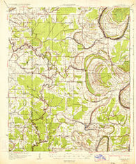 Schlater Mississippi Historical topographic map, 1:62500 scale, 15 X 15 Minute, Year 1934