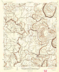 Schlater Mississippi Historical topographic map, 1:62500 scale, 15 X 15 Minute, Year 1934