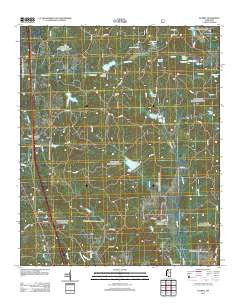 Scobey Mississippi Historical topographic map, 1:24000 scale, 7.5 X 7.5 Minute, Year 2012