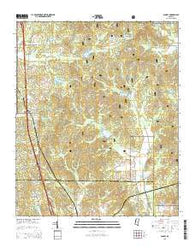 Scobey Mississippi Current topographic map, 1:24000 scale, 7.5 X 7.5 Minute, Year 2015