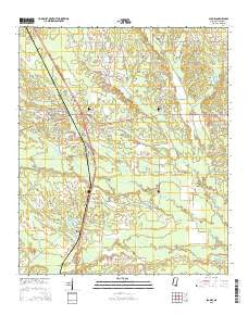 Scooba Mississippi Current topographic map, 1:24000 scale, 7.5 X 7.5 Minute, Year 2015