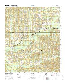 Sebastopol Mississippi Current topographic map, 1:24000 scale, 7.5 X 7.5 Minute, Year 2015